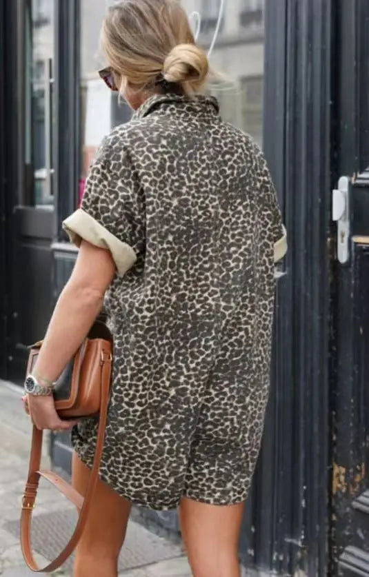 Mini Cheetah Print Jumpsuit