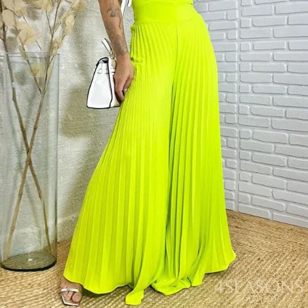 Liyong Women Jumpsuit V Neck Suspenders Sleeveless Backless Nipped Waist Loose Wide Legs Casual