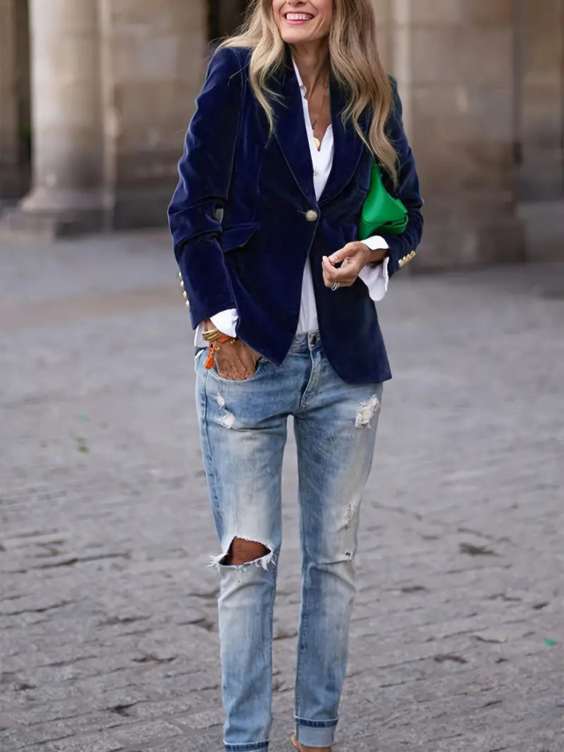 Julissa™ - Elegant Velvet Blazer