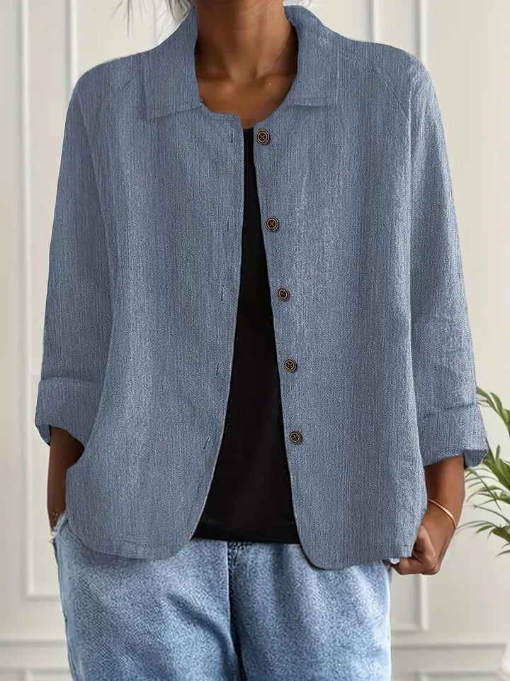Marilla™ – Classic Lightweight Shirt-Cardigan
