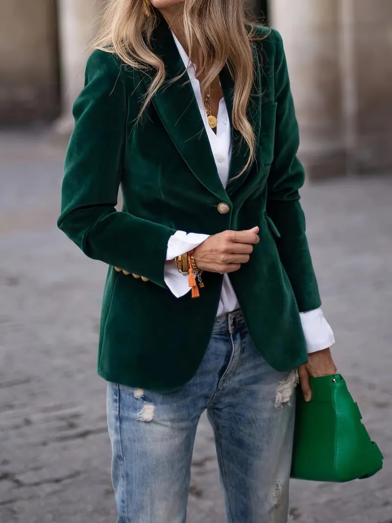 Julissa™ - Elegant Velvet Blazer