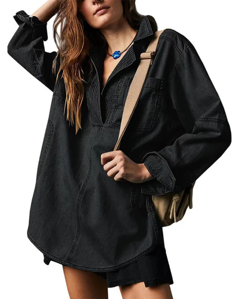 Micah™ – Oversized-Denim-Pullover