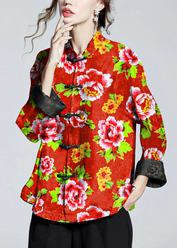 Mei™ - Coat with Stand Collar in Chinese Style