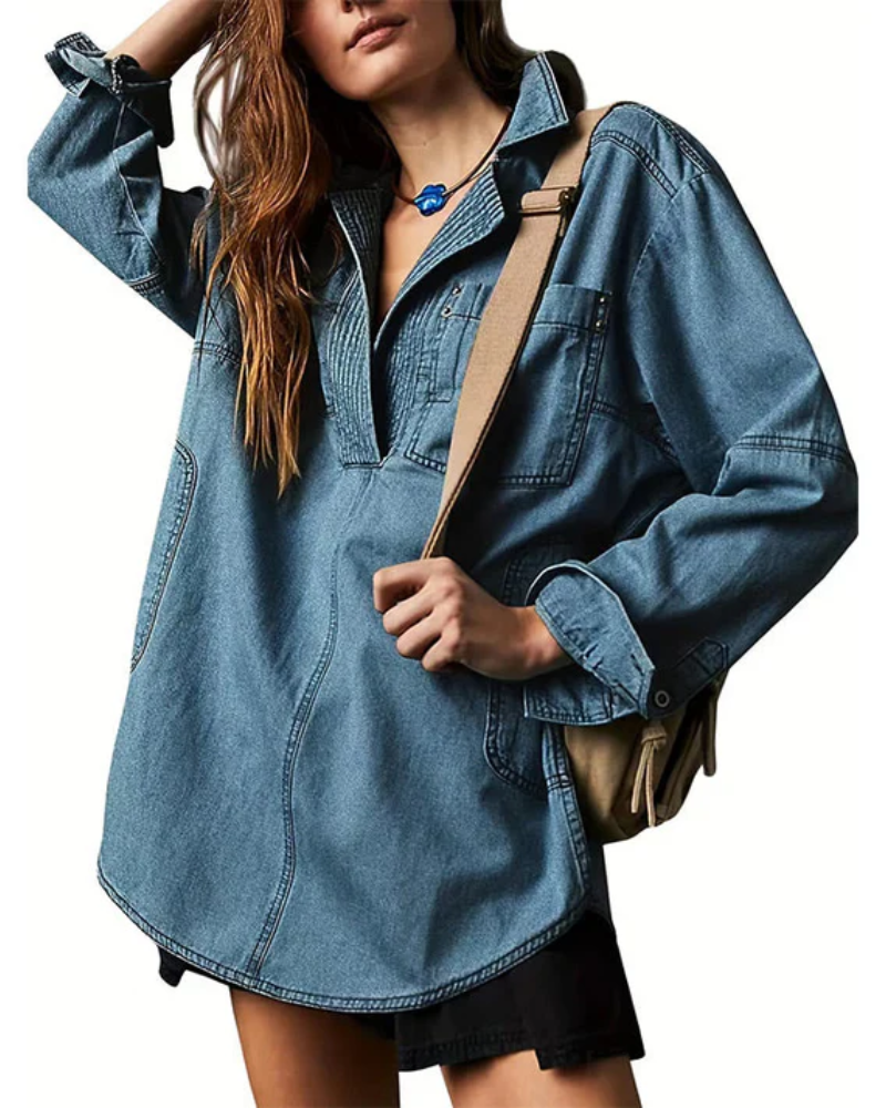 Micah™ – Oversized-Denim-Pullover