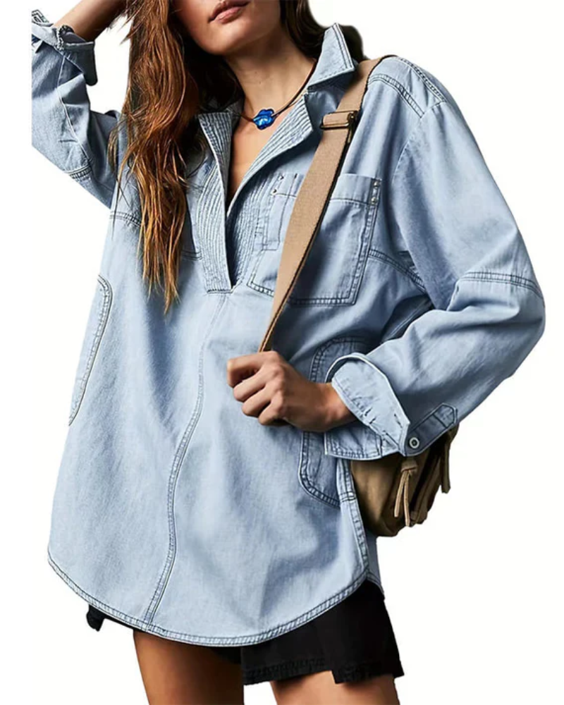 Micah™ – Oversized-Denim-Pullover