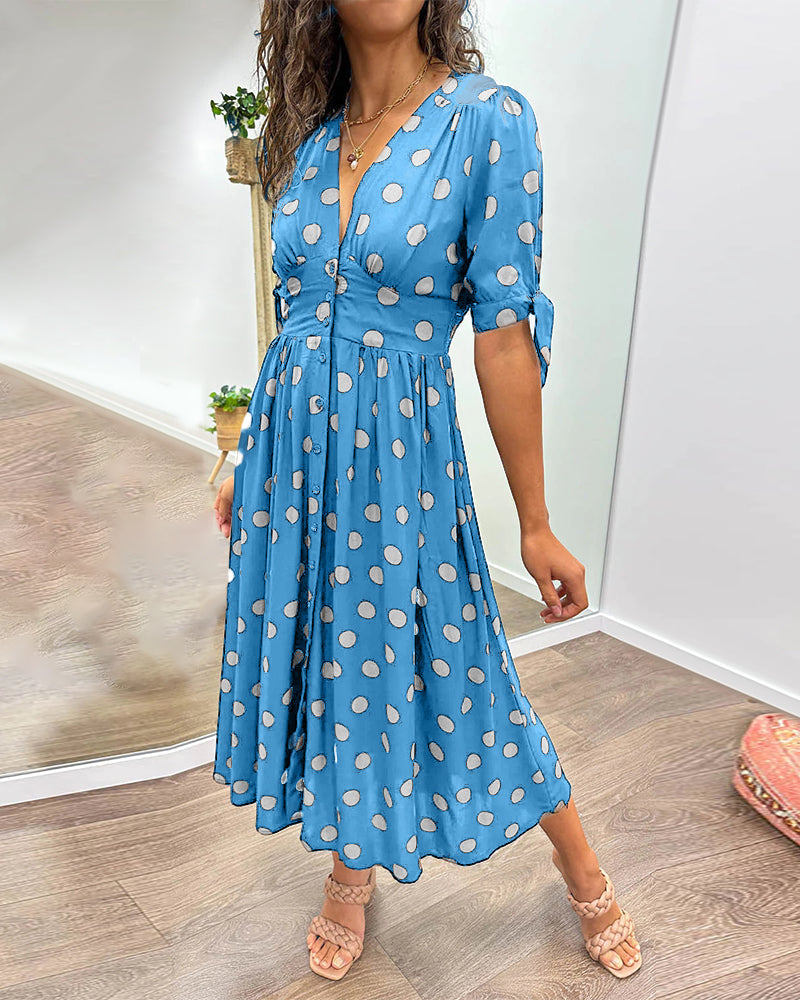 Monique | Elegantes Kleid mit Polka-Dots 