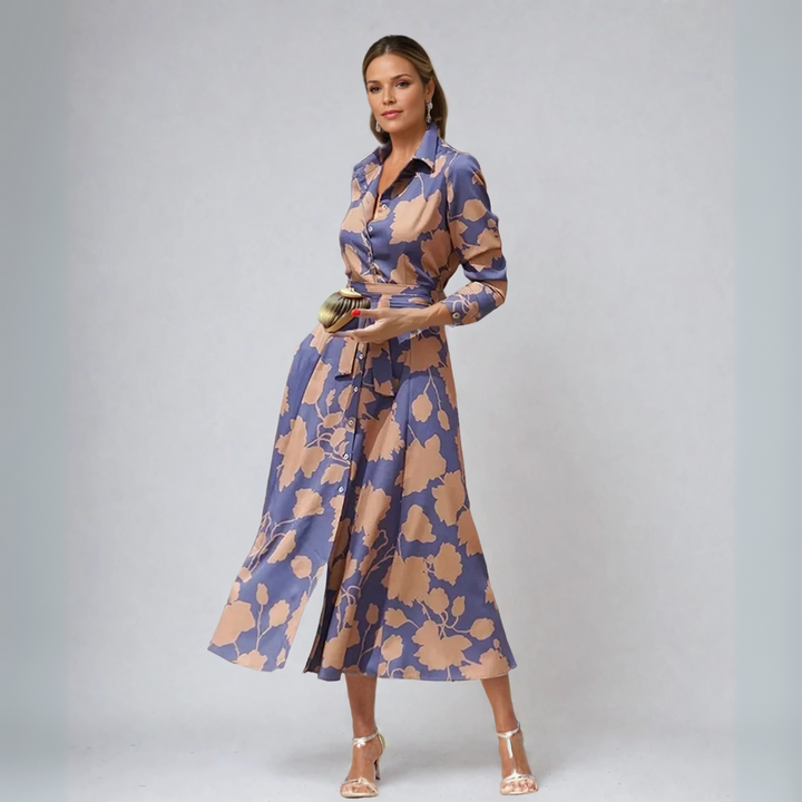 Claire | Elegant Floral Print Dress