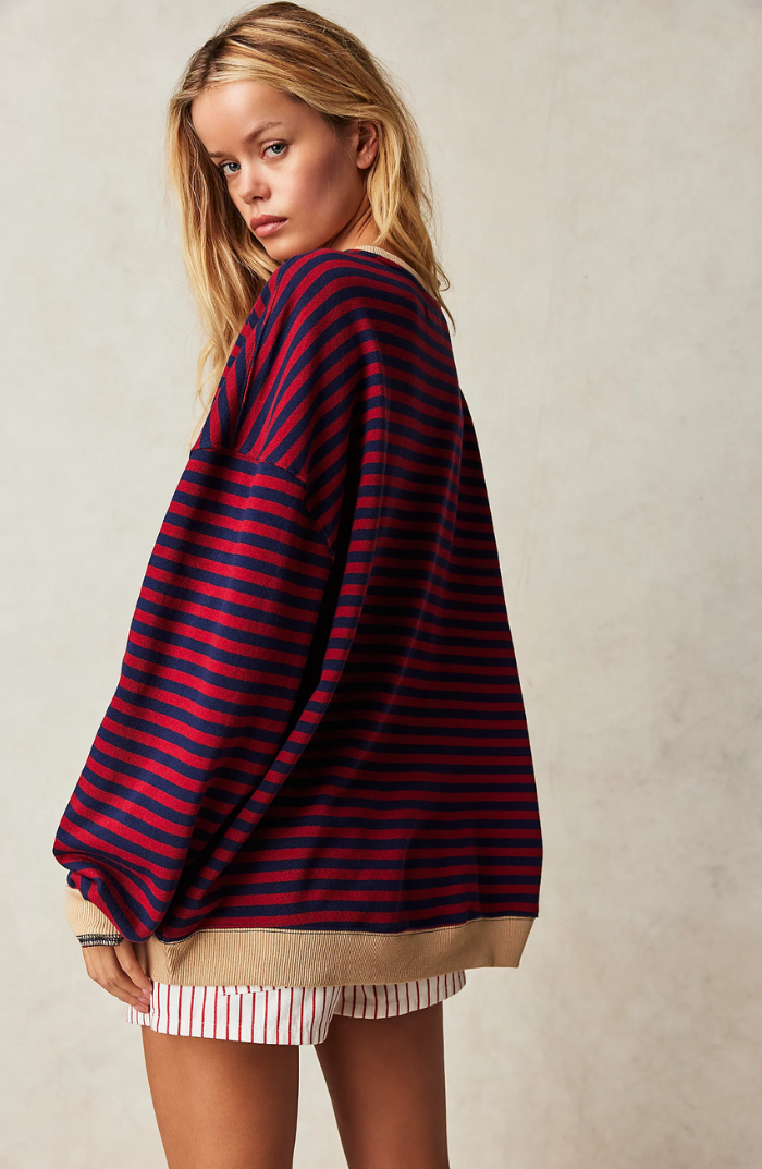 Amelia - Striped Oversized Sweater