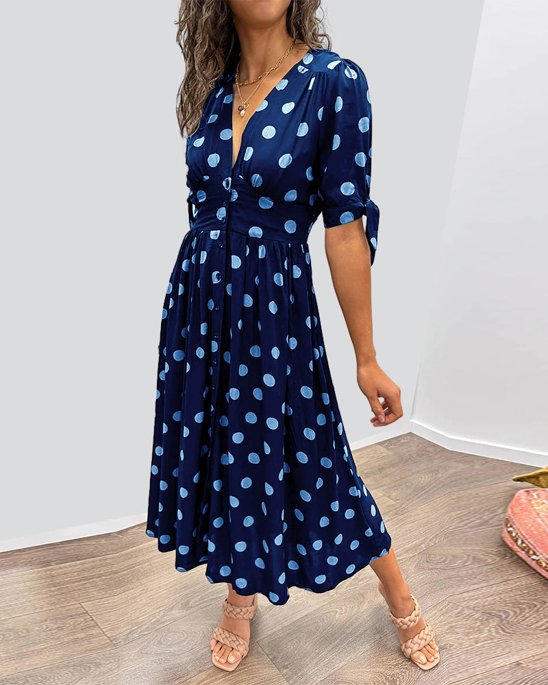 Monique | Elegantes Kleid mit Polka-Dots 