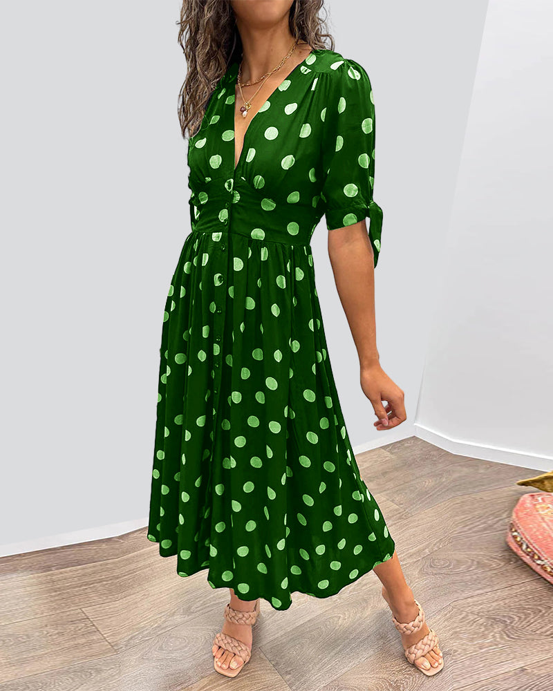Monique | Elegantes Kleid mit Polka-Dots 