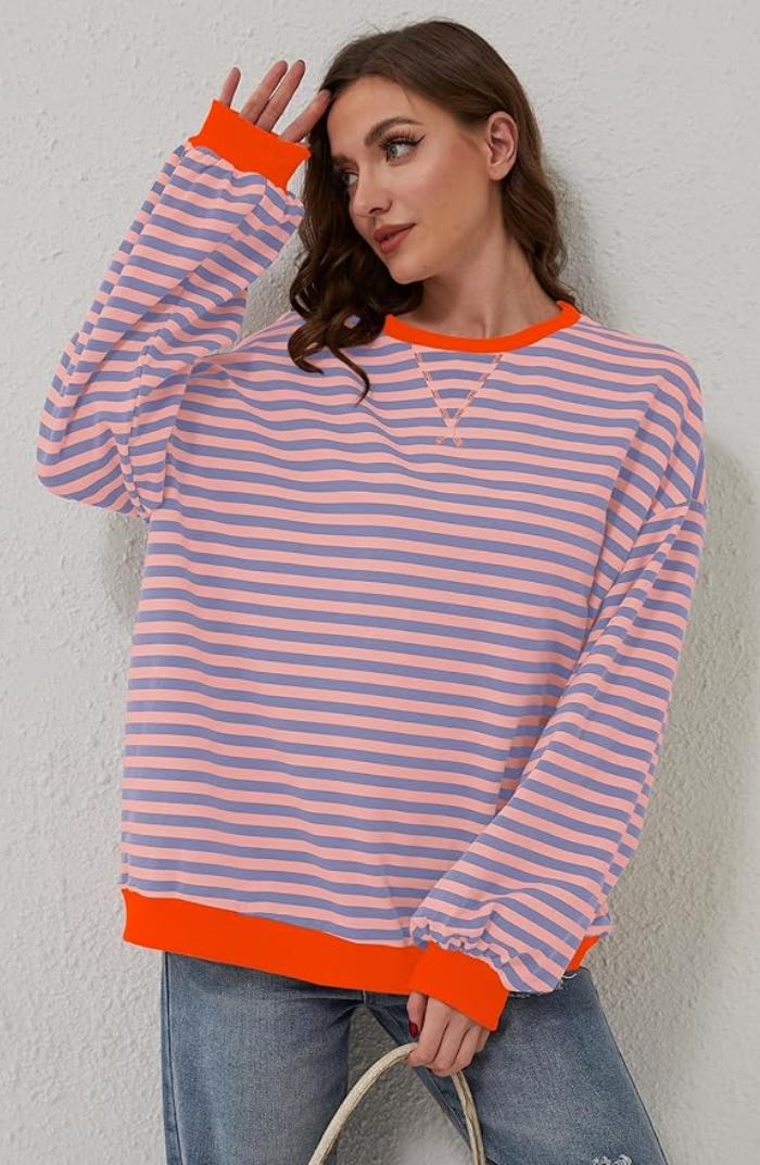 Amelia - Striped Oversized Sweater