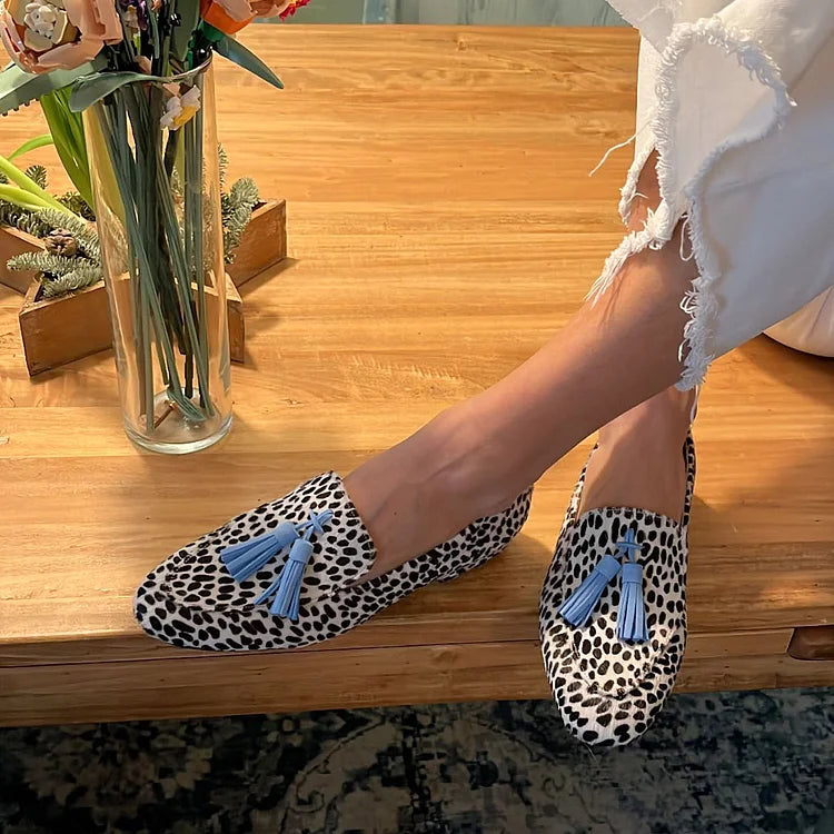 Ellah™ | Safari-Inspired Tassel Slip-On Loafers