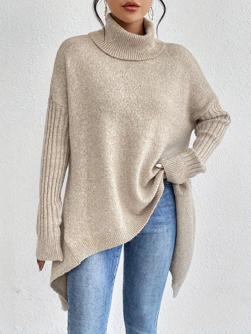 Bridgette™ - Comfortable Long Roll Neck Jumper