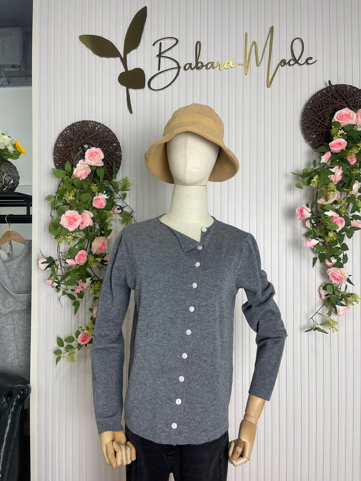 Aurora - Simple Plain Sweater with Long Sleeves