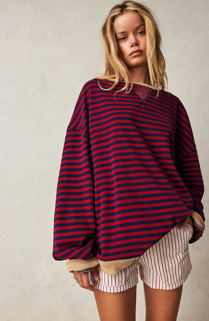 Amelia - Striped Oversized Sweater