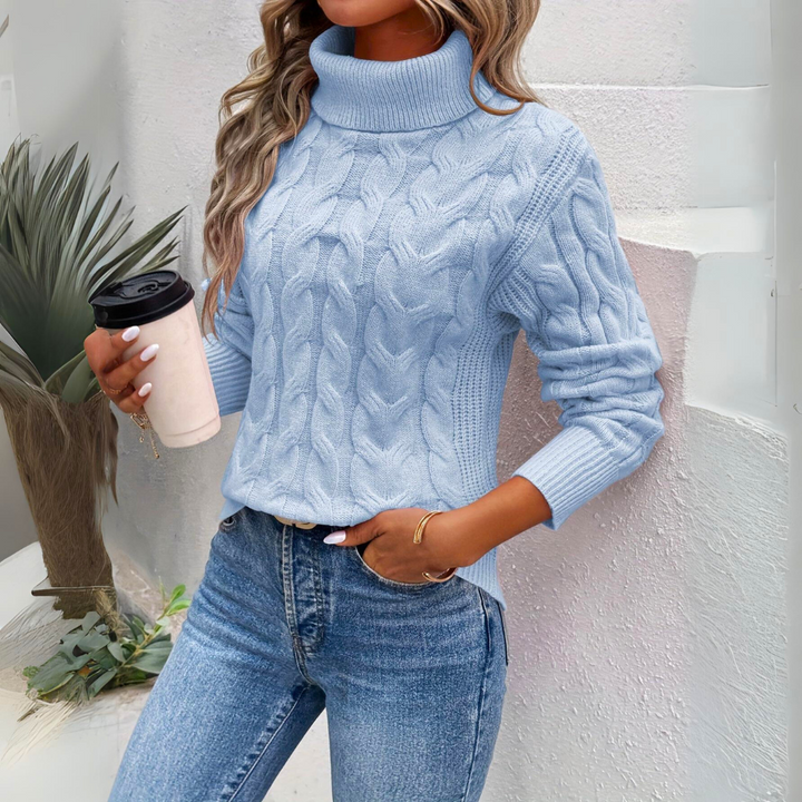 Charlotte - Warmer Knitted Women's Roll Neck Jumper