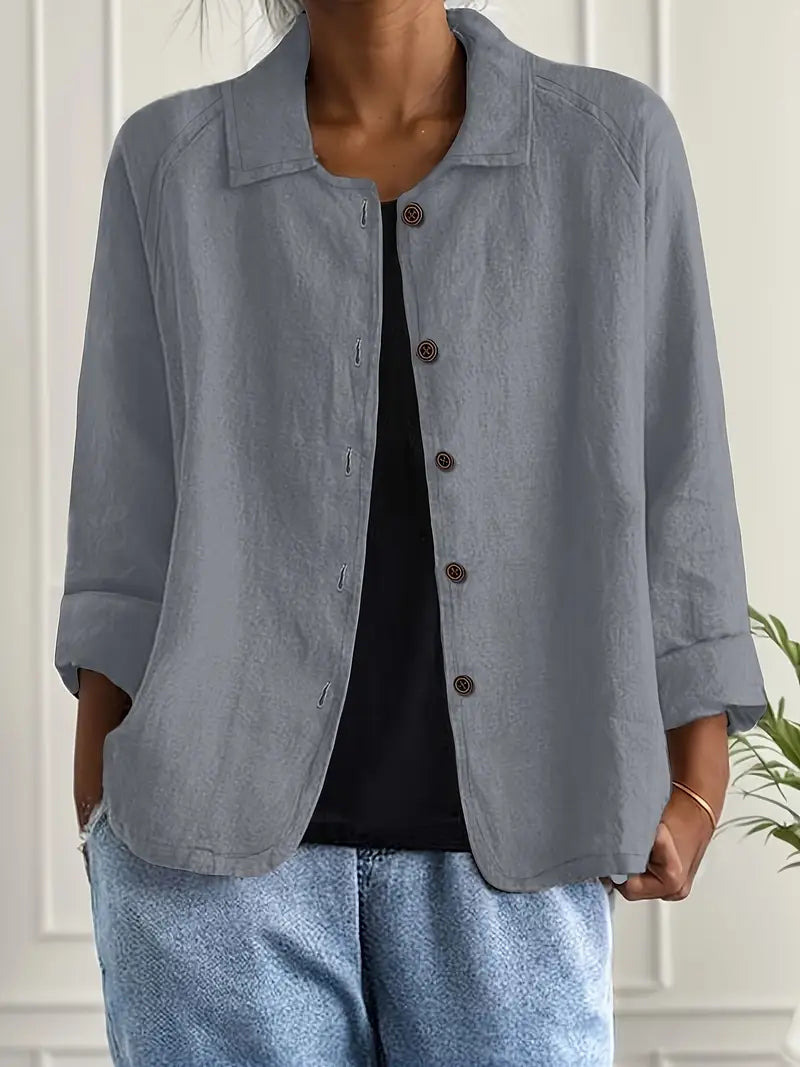 Marilla™ – Classic Lightweight Shirt-Cardigan