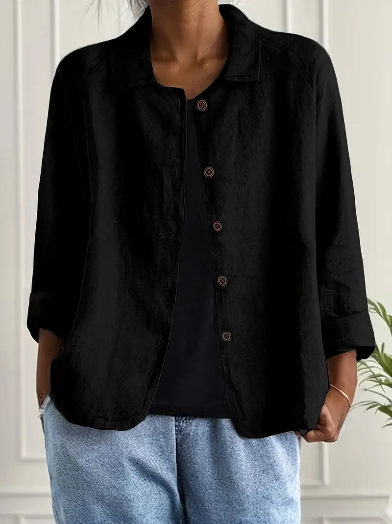 Marilla™ – Classic Lightweight Shirt-Cardigan