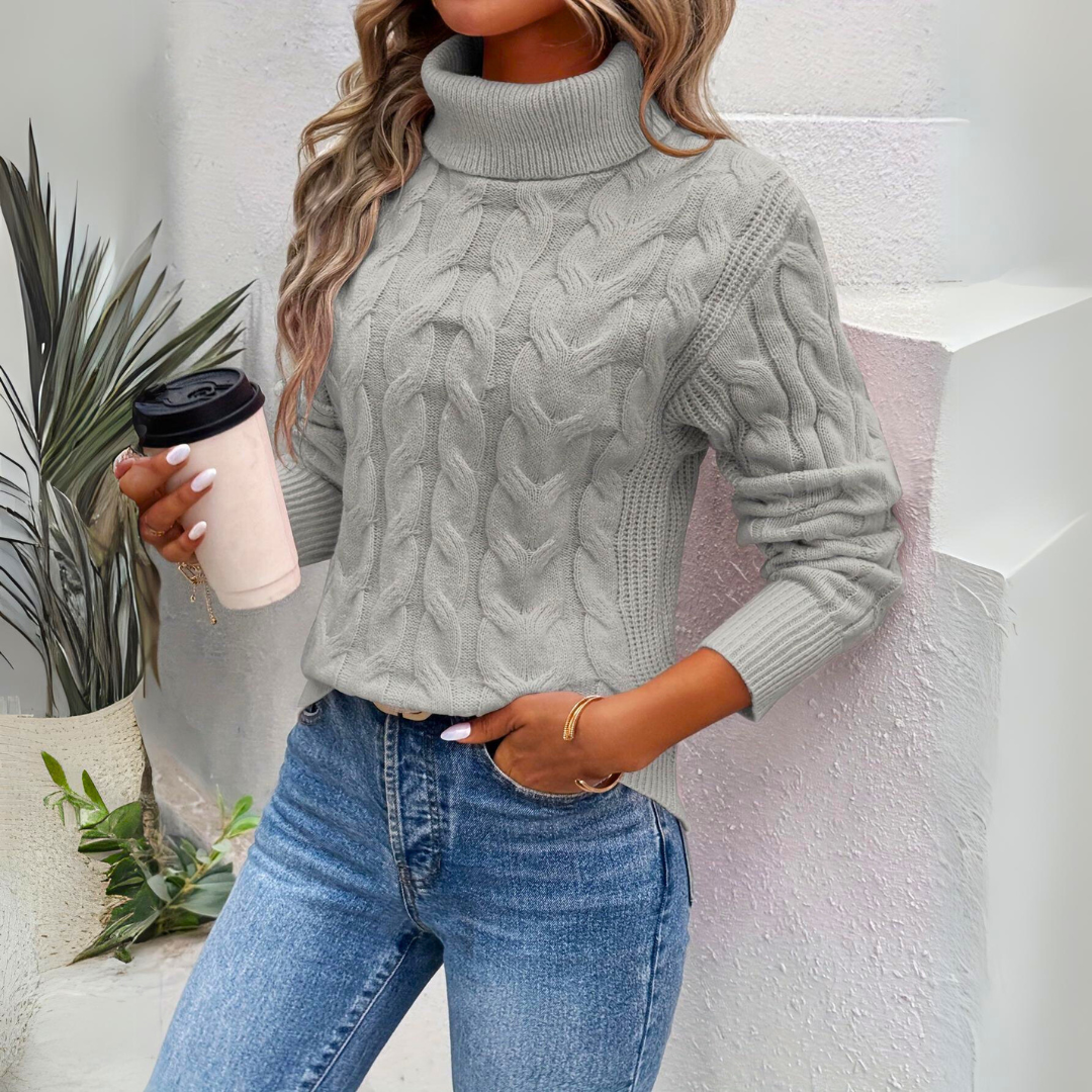 Charlotte - Warmer Knitted Women's Roll Neck Jumper
