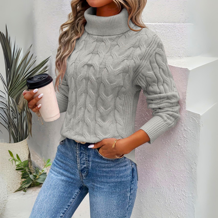 Charlotte - Warmer Knitted Women's Roll Neck Jumper