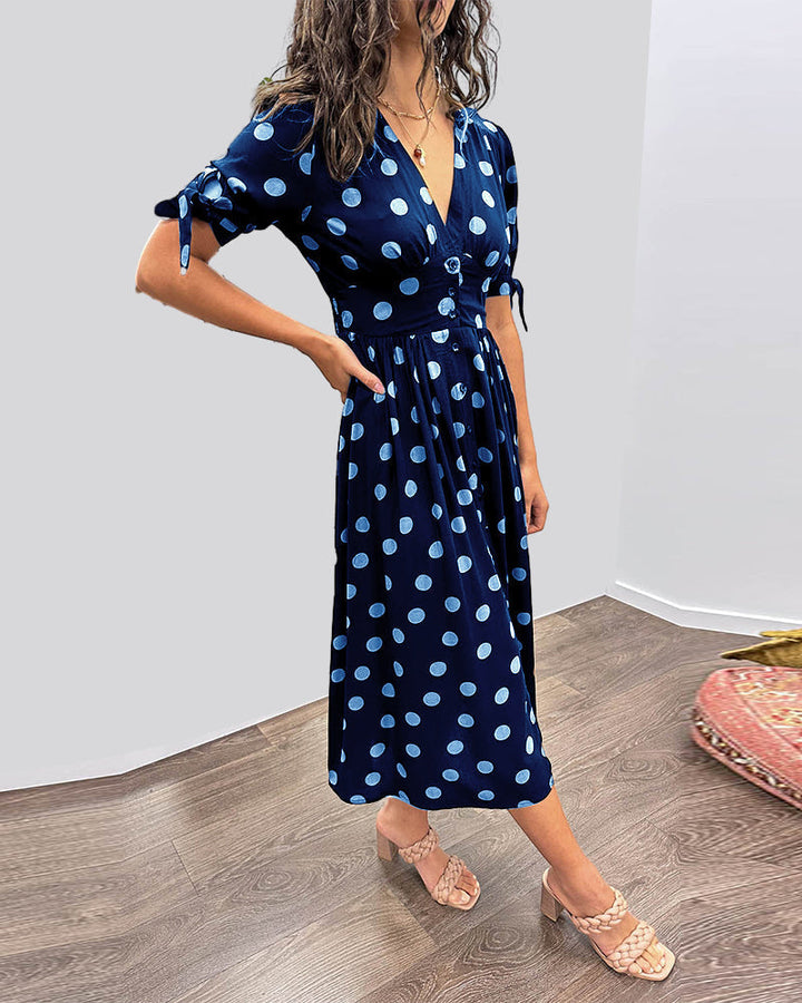 Monique | Elegantes Kleid mit Polka-Dots 