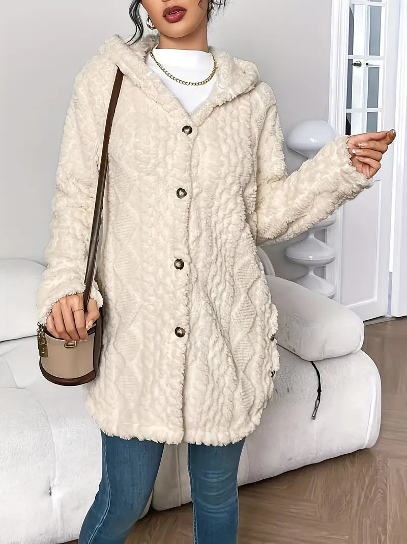 Chloe™ - Plush Hoodie Cardigan