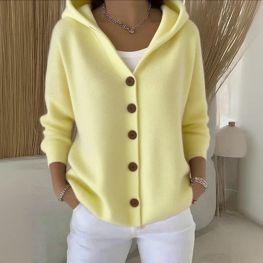 Teri™ - Women's Cotton Cardigan with Long Sleeves