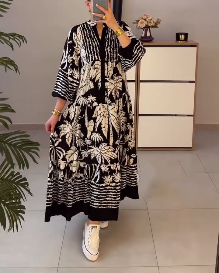 Niamh | Jurk met print, losse en comfortabele pasvorm