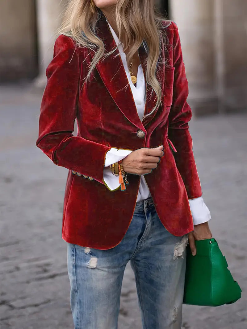 Julissa™ - Elegant Velvet Blazer