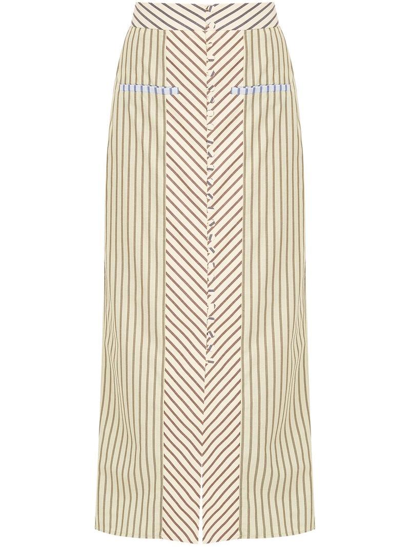 Azure Stripe Two-Piece Set