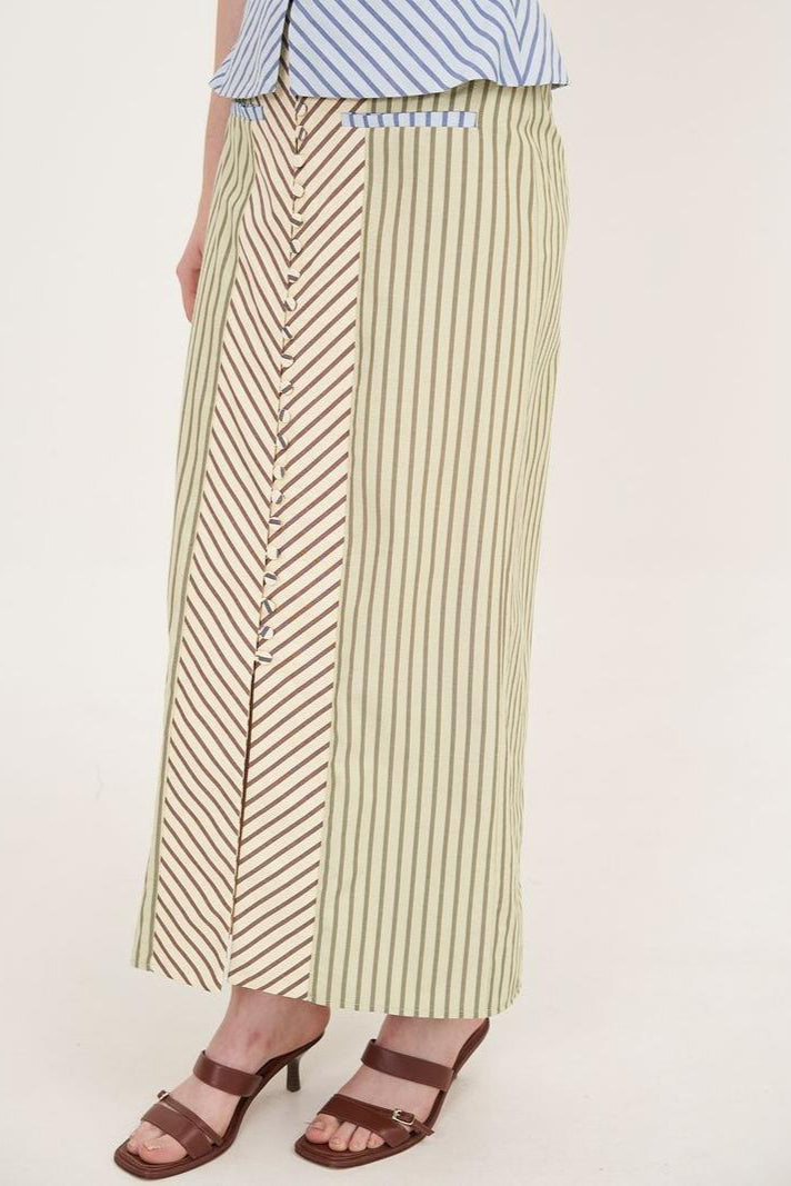 Azure Stripe Two-Piece Set