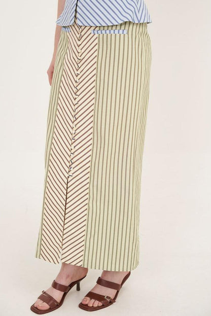 Azure Stripe Two-Piece Set