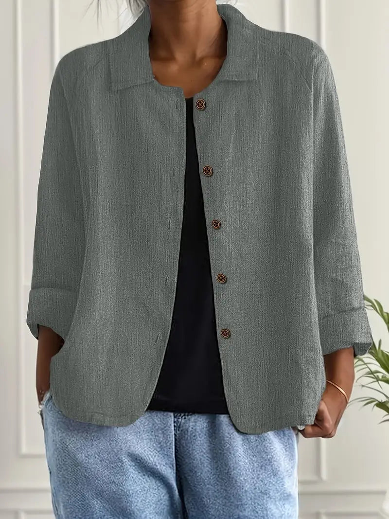 Marilla™ – Classic Lightweight Shirt-Cardigan