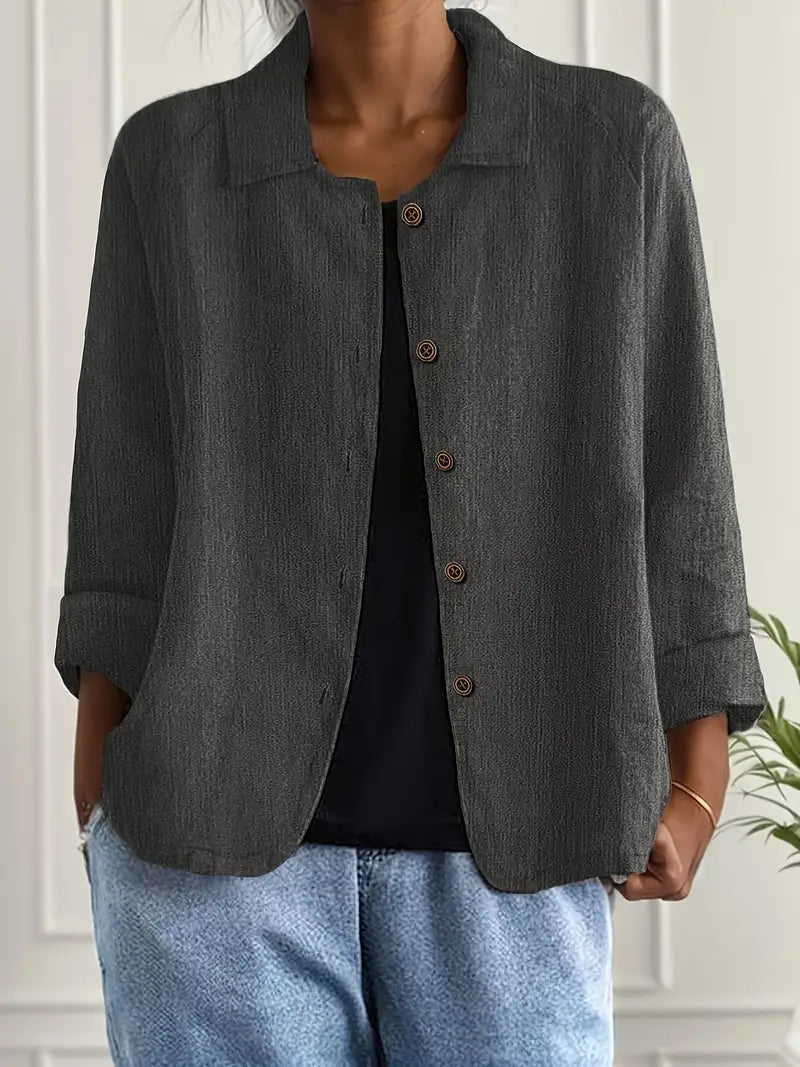 Marilla™ – Classic Lightweight Shirt-Cardigan