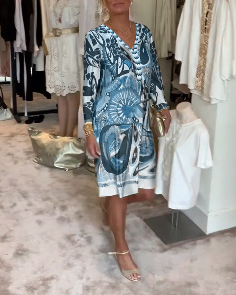 Fia | Levendige jurk met opvallend patroon en een helder design