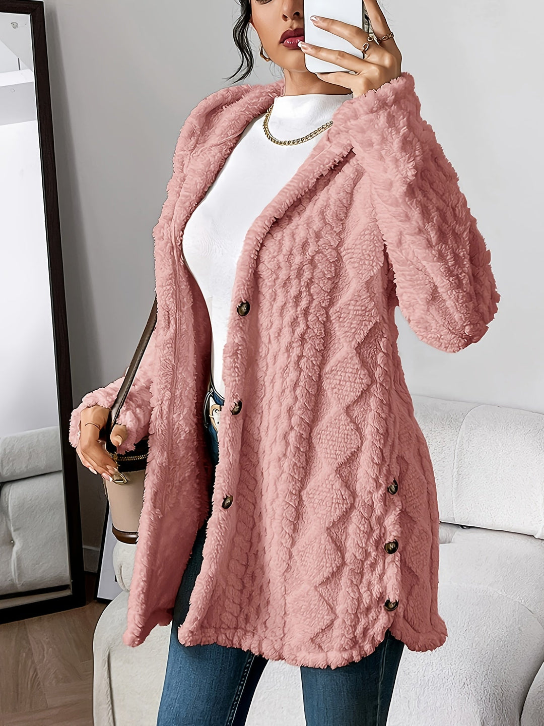 Chloe™ - Plush Hoodie Cardigan