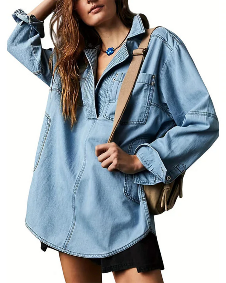 Micah™ – Oversized-Denim-Pullover