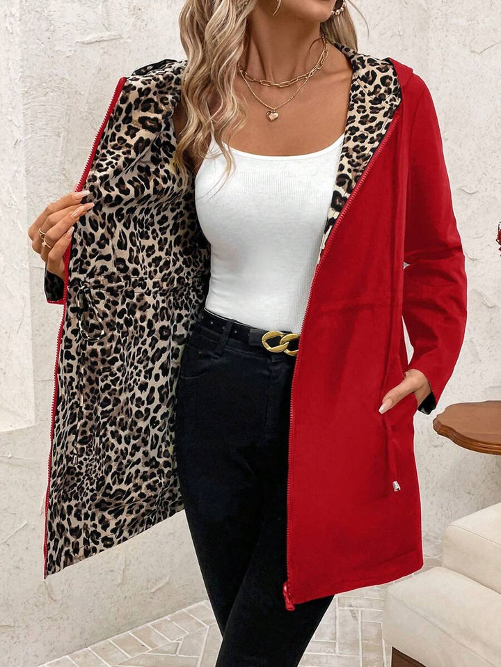 Saoirse | Reversible Hoodie with Leopard Print