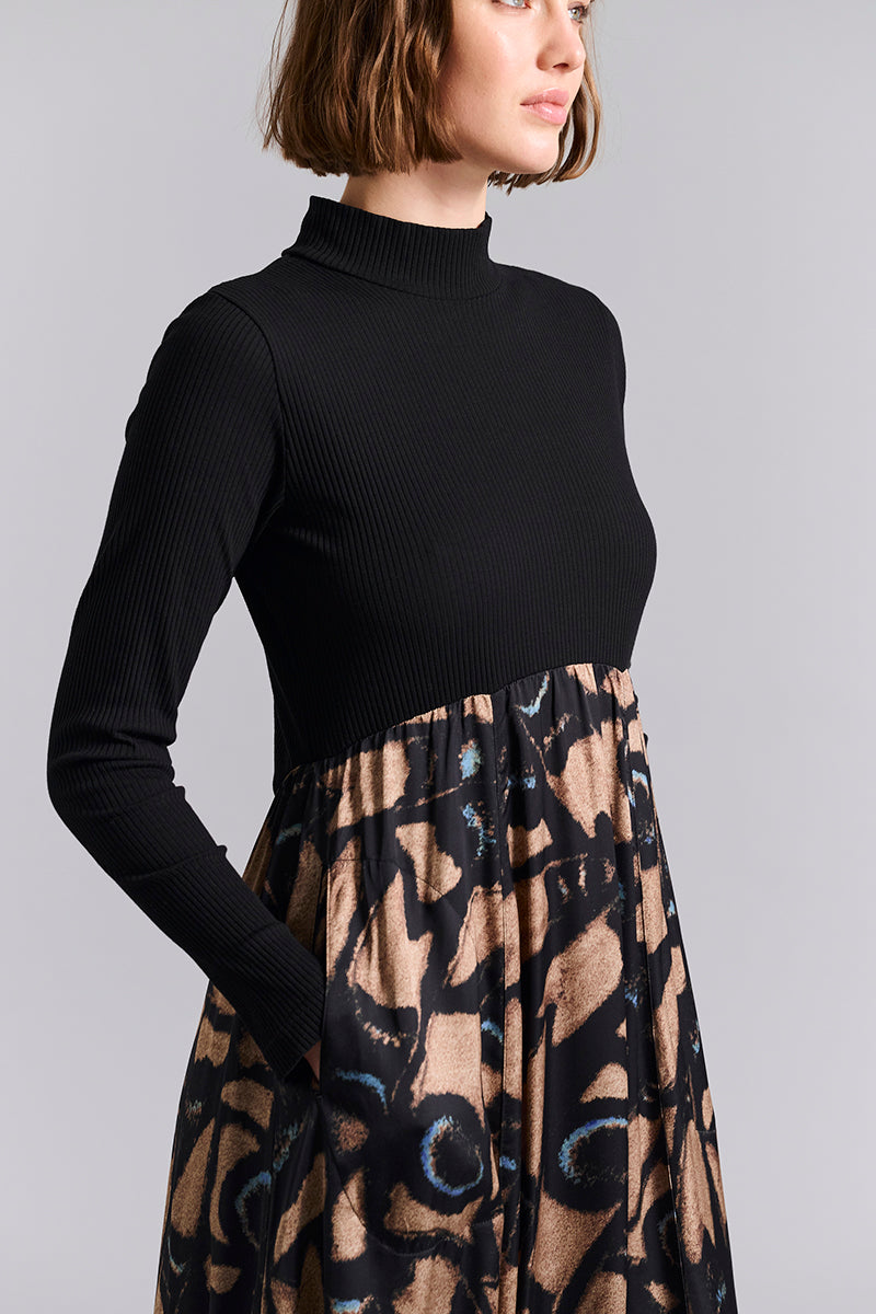 Rosaleen | Kuhaki High-Neck Dress