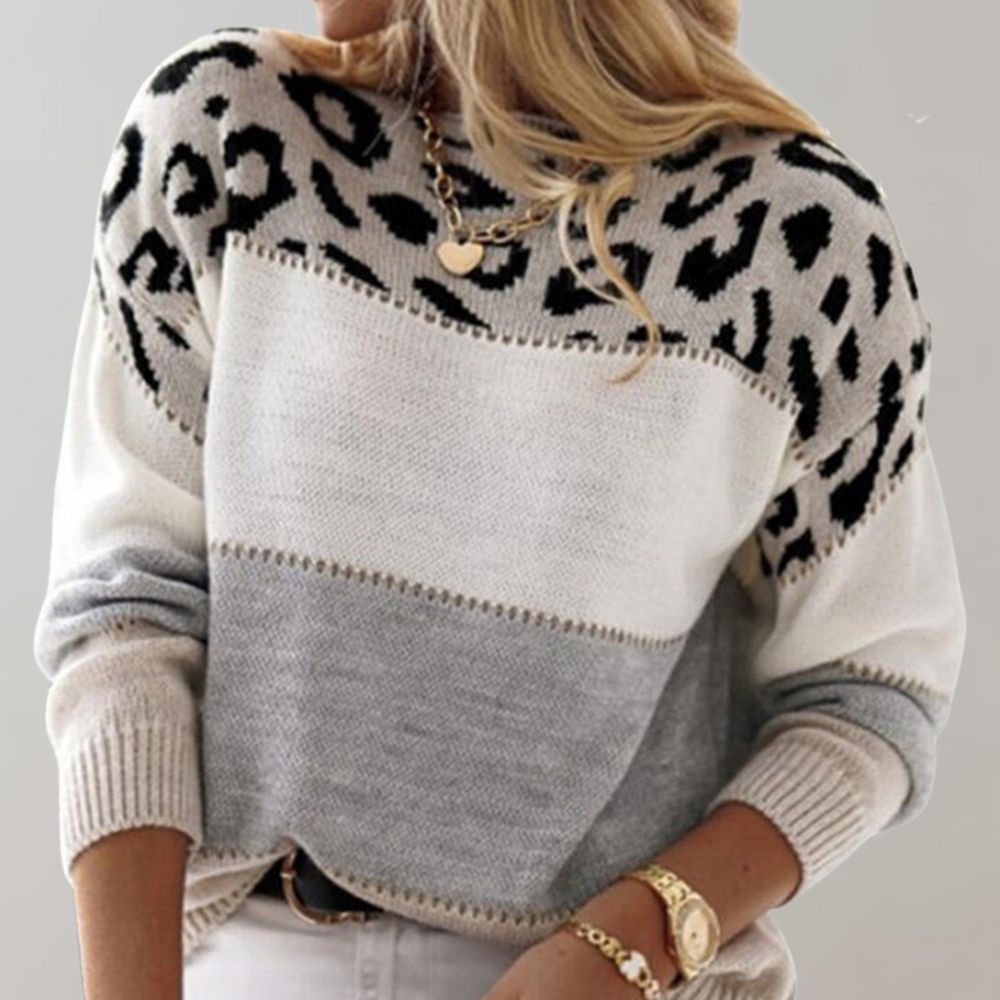 Cheyenne - Comfortable Sweater in Leopard Design