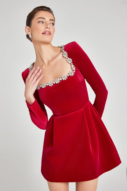 Velvet Red Luxe Dress