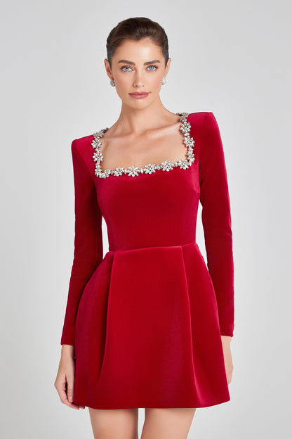 Velvet Red Luxe Dress