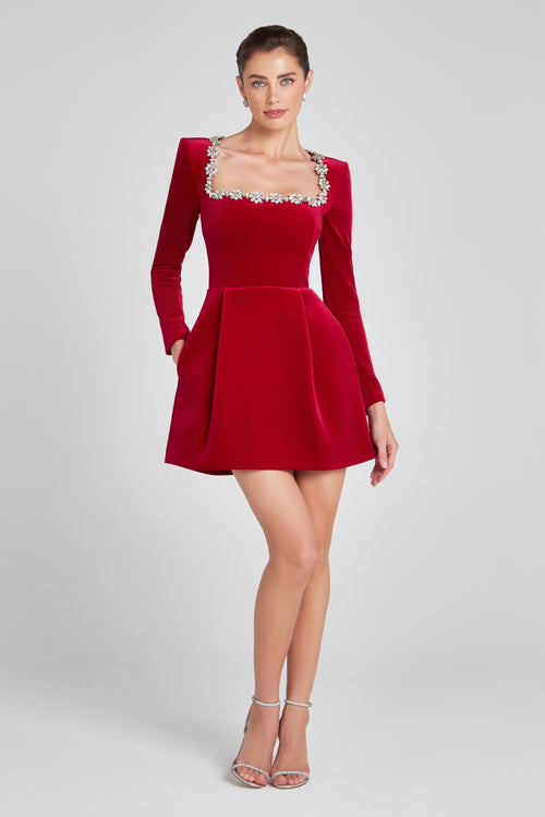 Velvet Red Luxe Dress