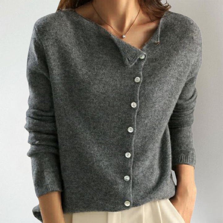 Kate™ - Stijlvol asymmetrisch vest met knoopjes 