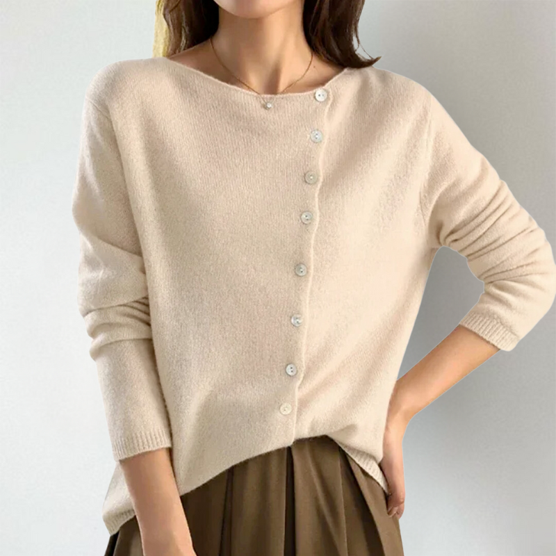 Kate™ - Stijlvol asymmetrisch vest met knoopjes 