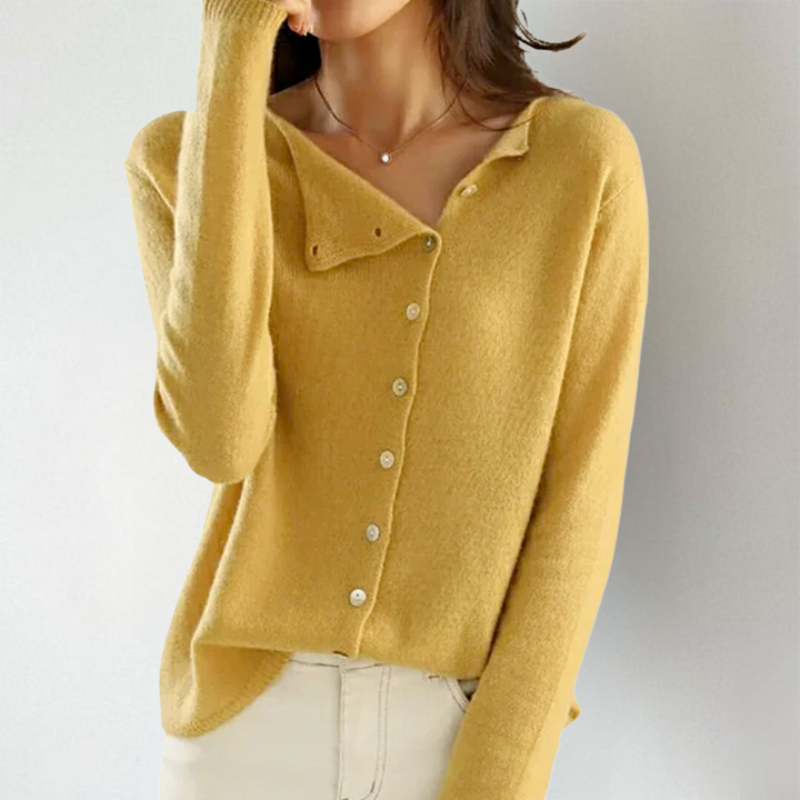 Kate™ - Stijlvol asymmetrisch vest met knoopjes 