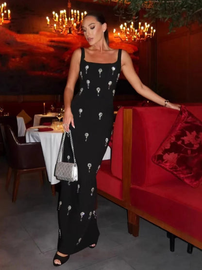 Ultimate Muse Crystal Embellished Maxi Skirt Set