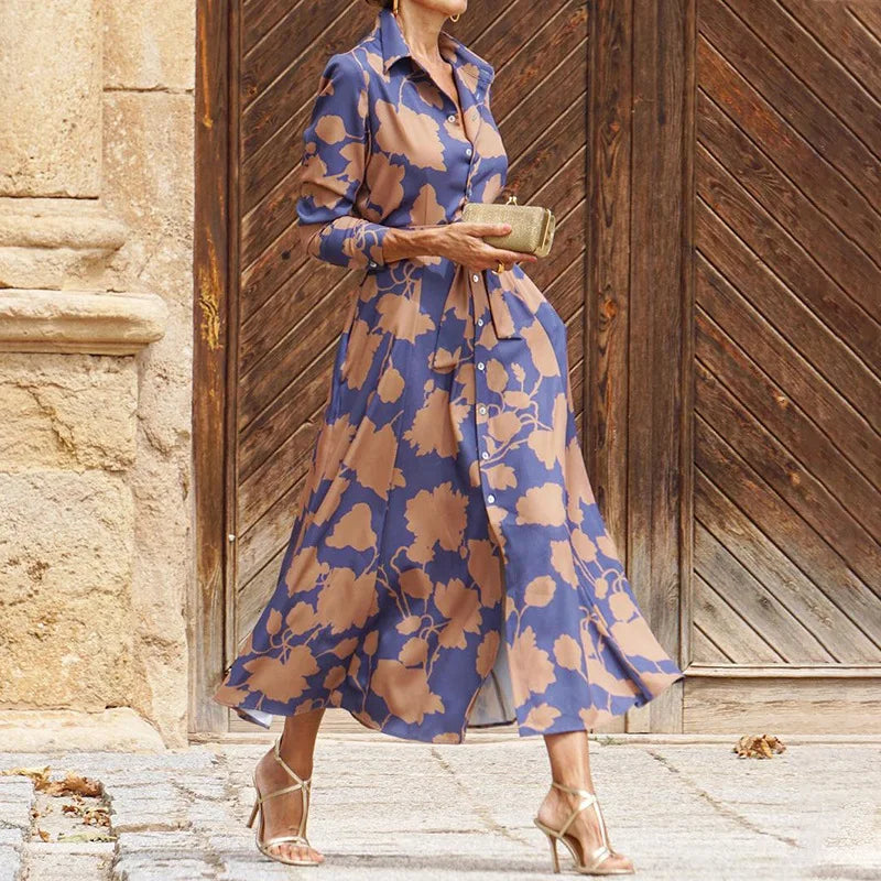 Claire | Elegant Floral Print Dress