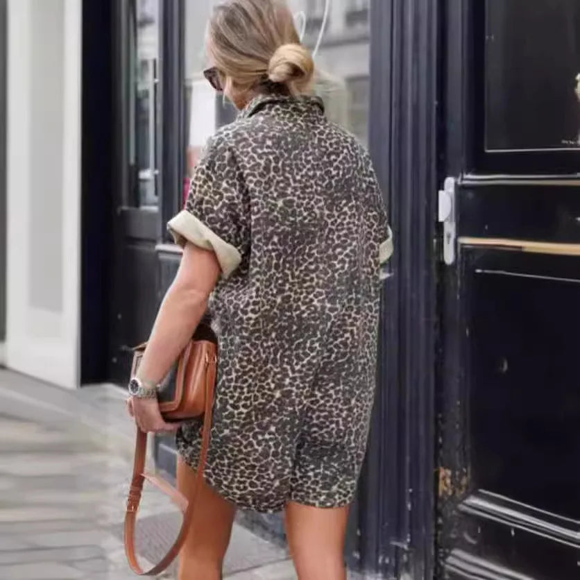 Mini Cheetah Print Jumpsuit