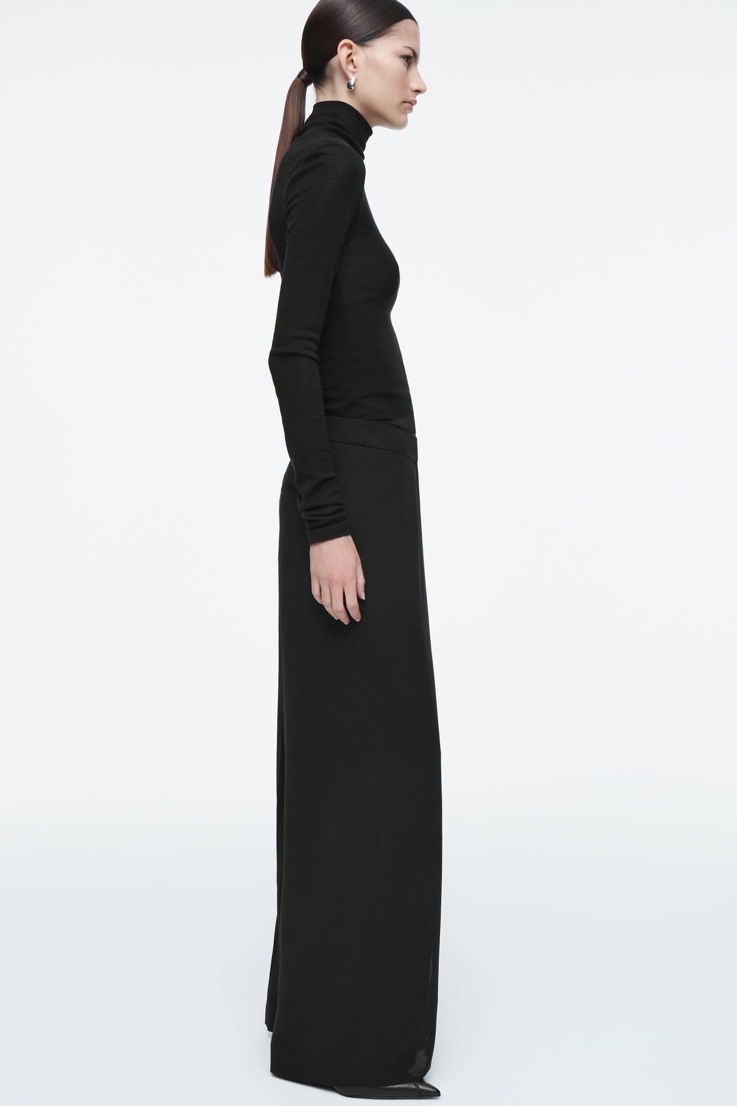 Sleek Wrap-Front Straight-Leg Trousers